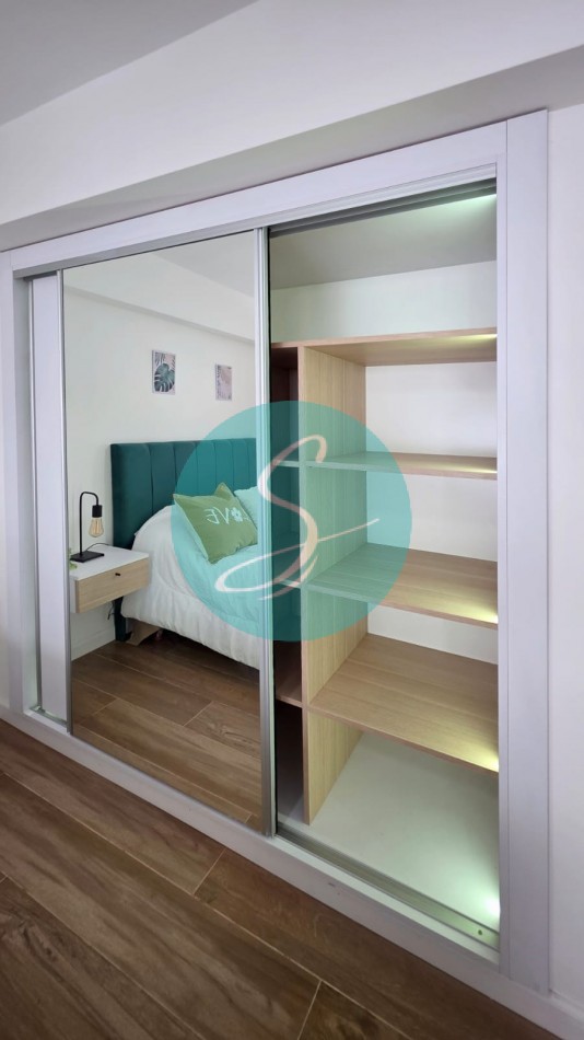 Departamento de 1 Ambiente, con balcon saliente, Zona Guemes